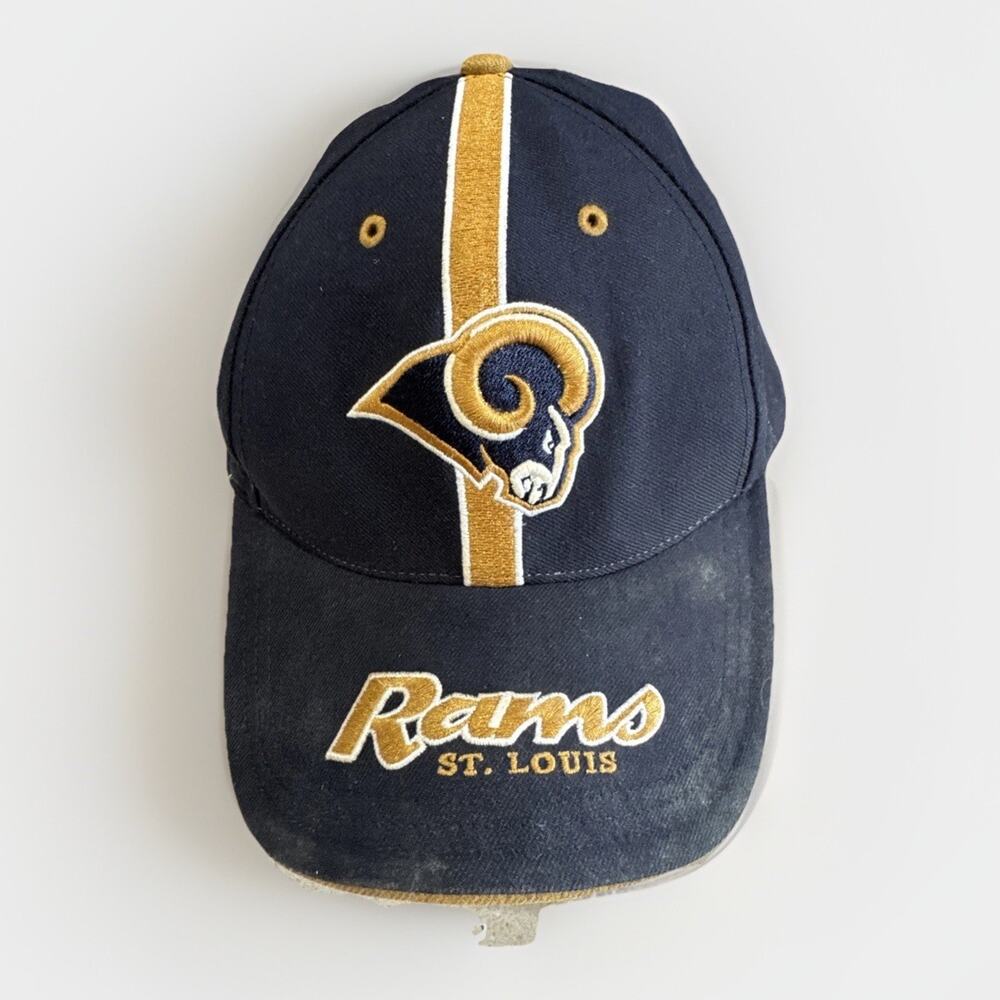 Vintage St Louis Rams Wool Hat - NFL Football - Strap Back - 30% Wool